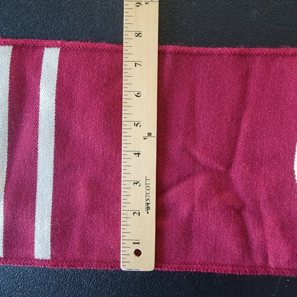 Florida State University FSU Knit Scarf‎ Red Gold White College Scarf 52 X 7